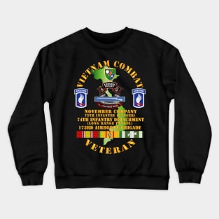 Vietnam Cbt Vet - N Co 75th Inf Rgr 74th Inf Det - 173rd Abn Bde Crewneck Sweatshirt